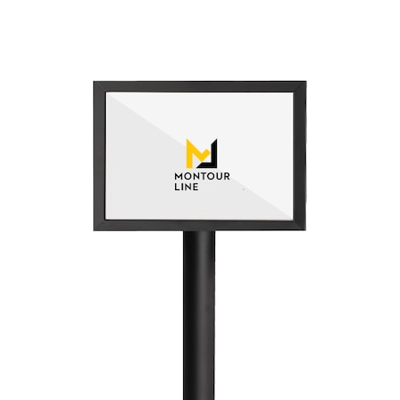 Montour Line Sign Frame Floor Standing 11 x 14 in. H Black Steel FS200-1114-H-BK